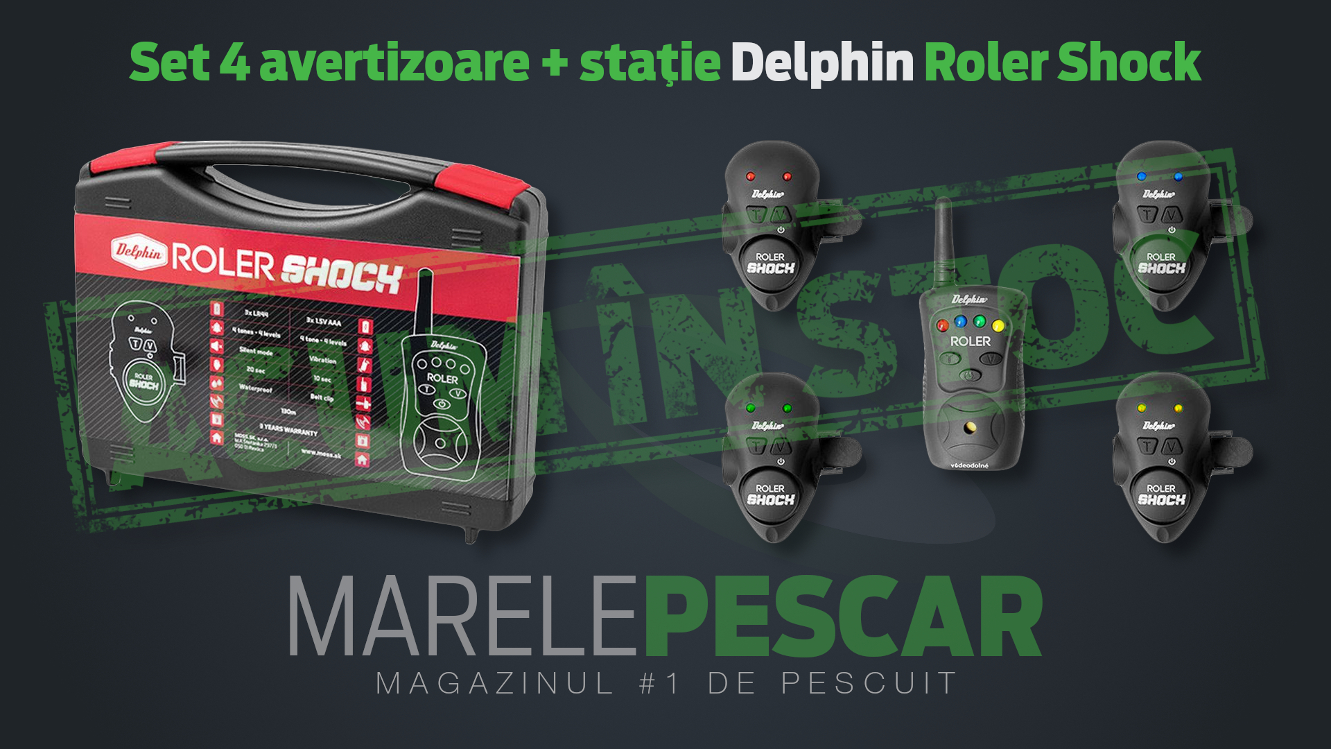 Set 4 avertizoare + stație Delphin Roler Shock (acum în stoc)
