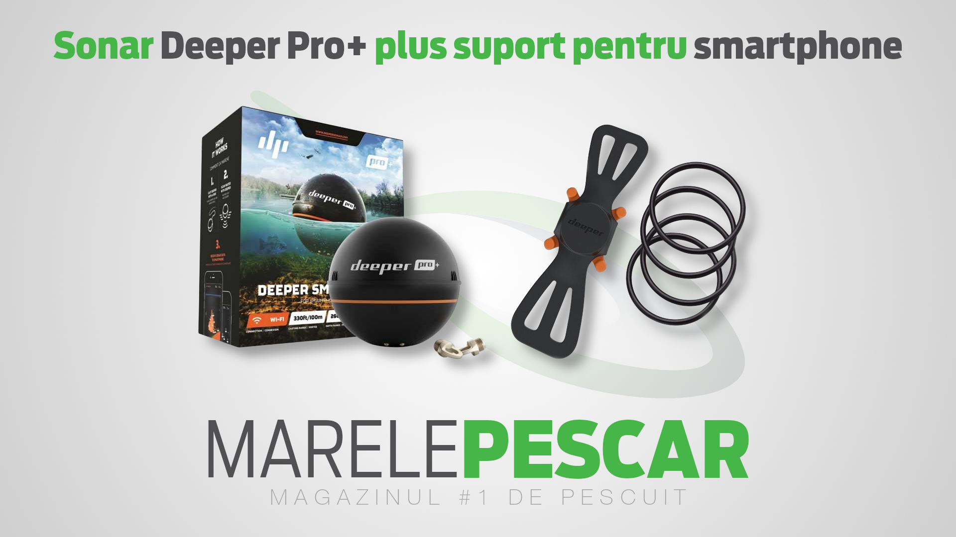 Sonar Deeper Pro+ plus suport pentru smartphone