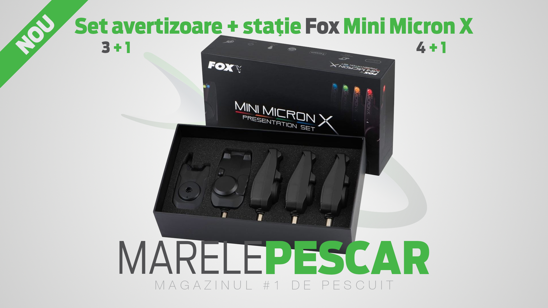 Set avertizoare + stație Fox Mini Micron X
