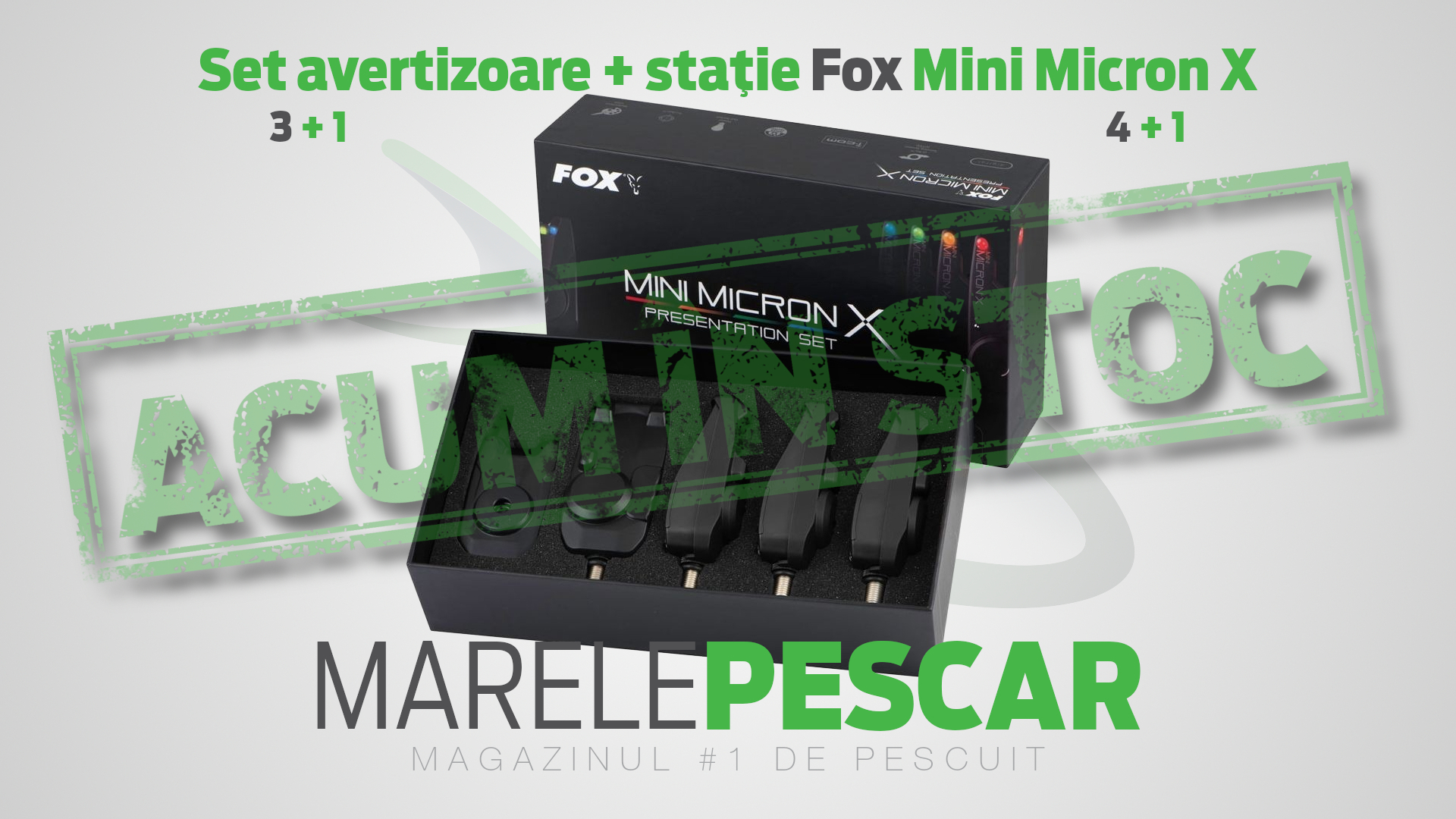 Set avertizoare + stație Fox Mini Micron X (în stoc)