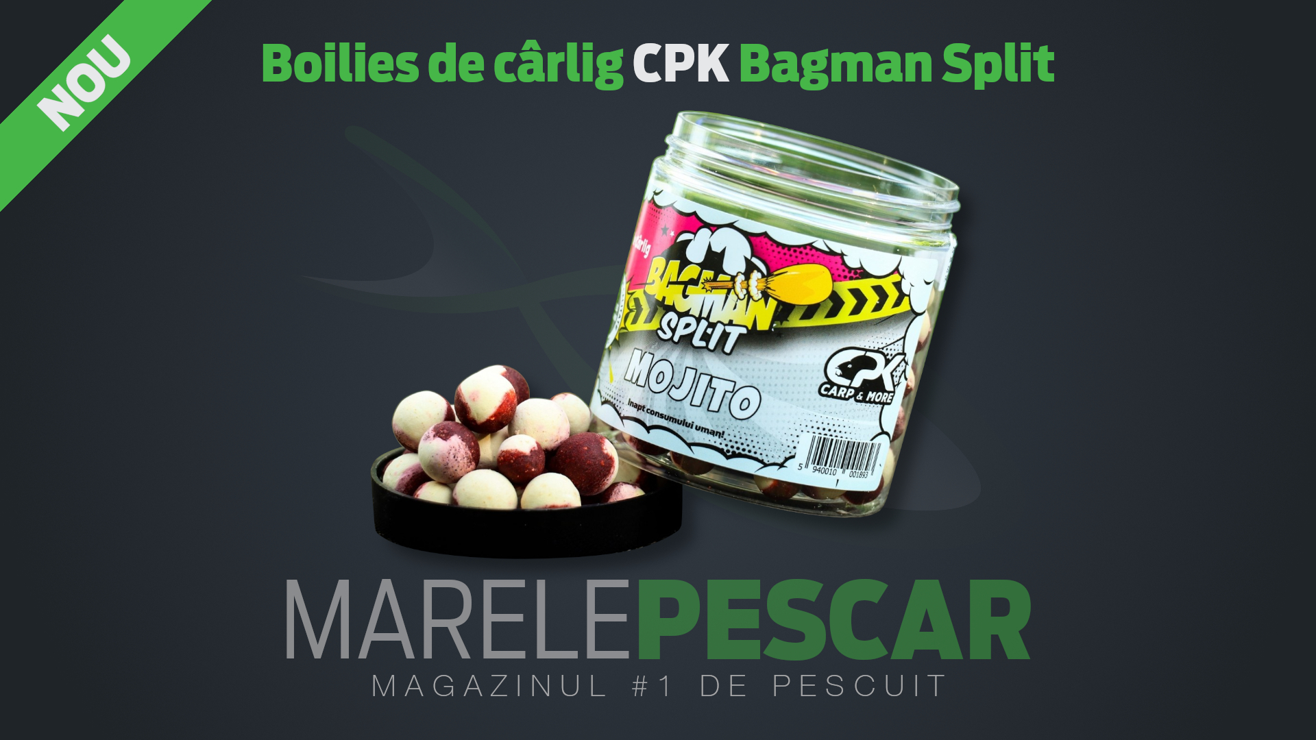Boilies de cârlig critic echilibrat CPK Bagman Split