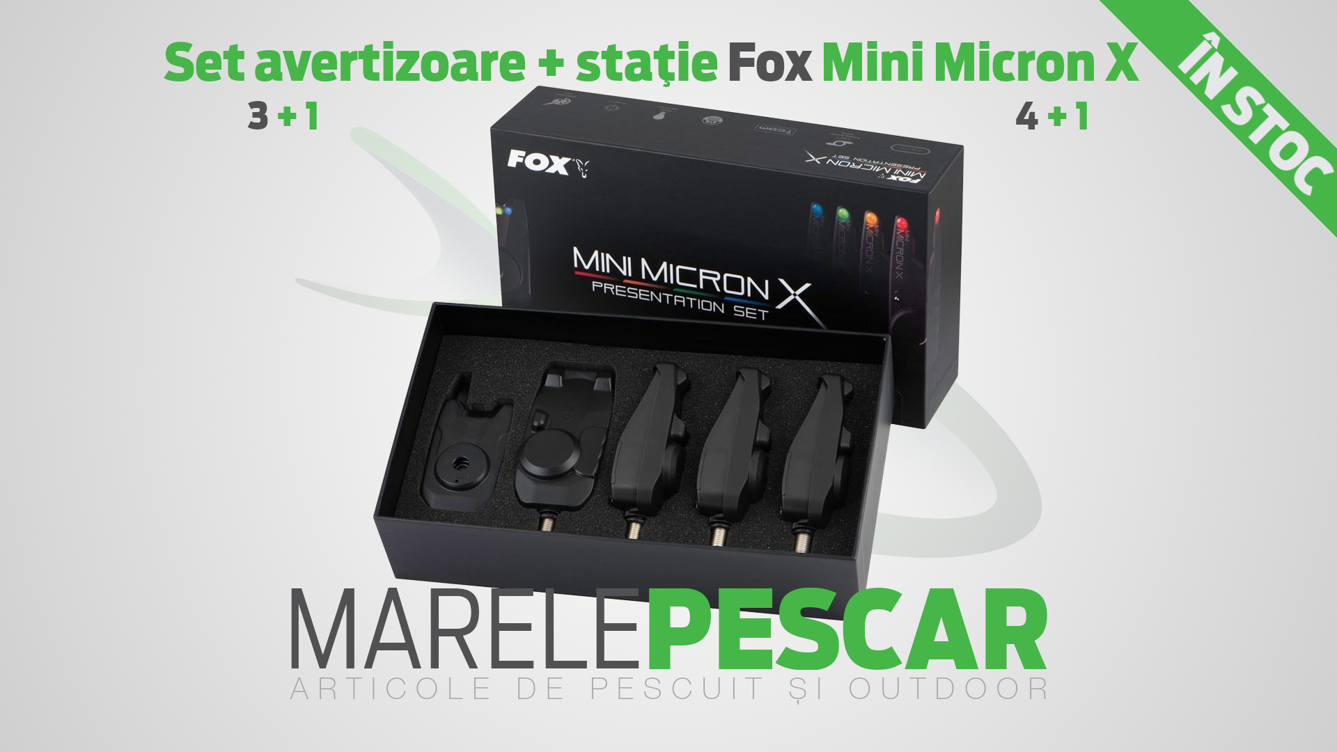Set avertizoare + stație Fox Mini Micron X (în stoc)