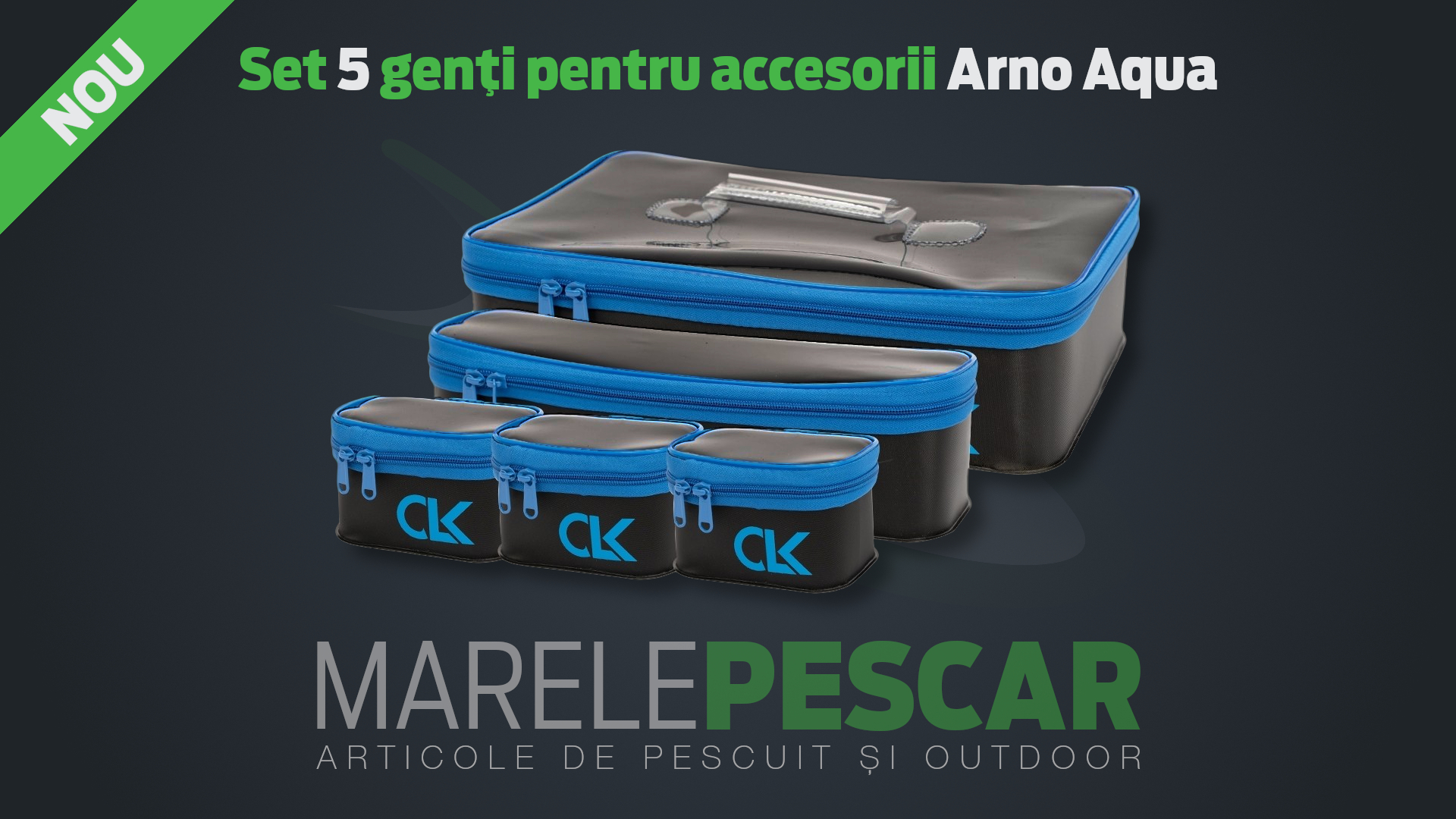 Set 5 genți pentru accesorii Arno Aqua