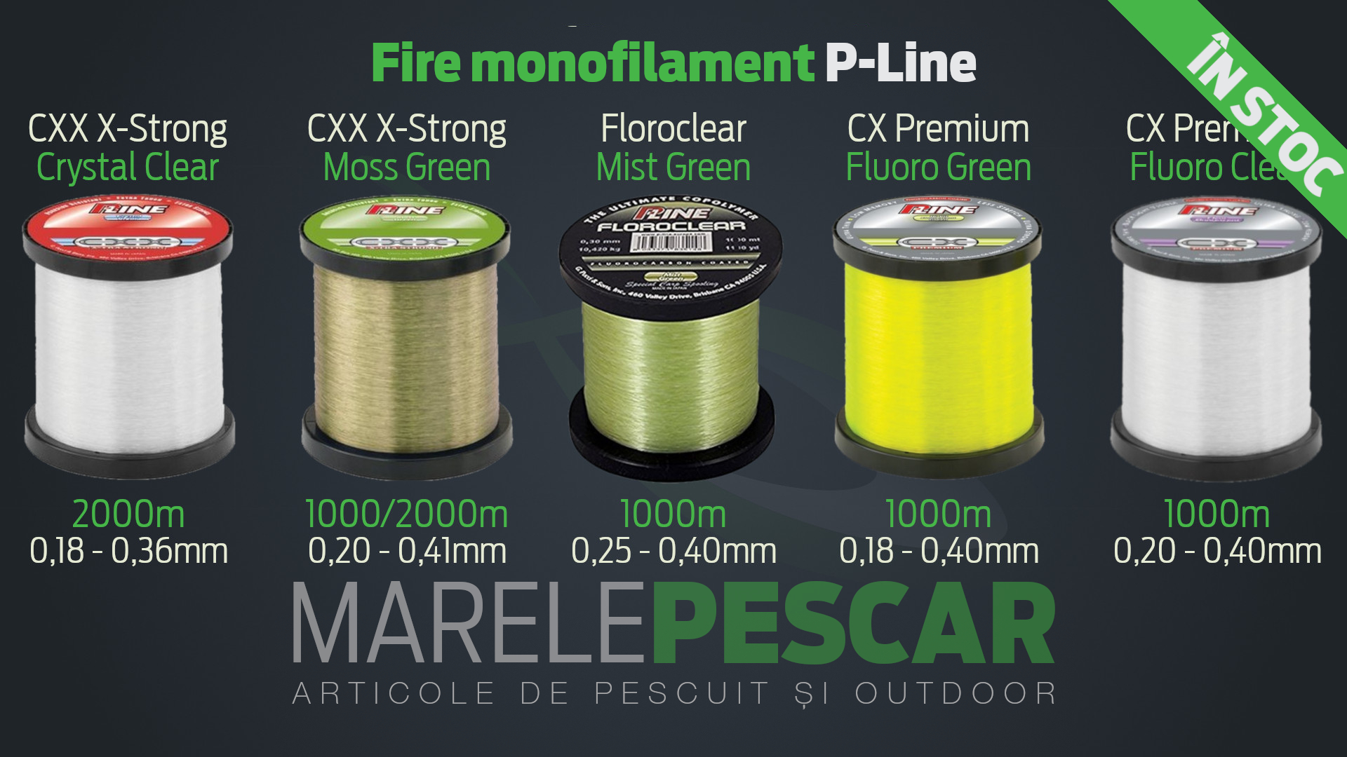 Fire monofilament P-Line (în stoc)