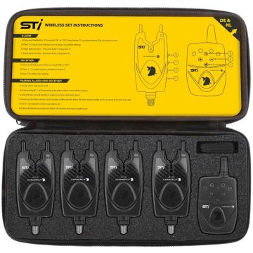 Set Avertizoare Wireless + Statie Strategy STi Bite Alarm Set, 4+1