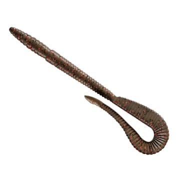 Grub Libra Lures Bass Crazy Tail Worm, Culoare Brown, 14cm, 8buc/plic