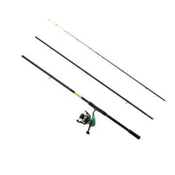 Combo Feeder Delphin GreenFEED, Lanseta Wasabi Feeder NXT, 3.00m, 100g, 3+3buc + Mulineta Elixir 3000 + Fir Kyoto Verde 0.261mm200m