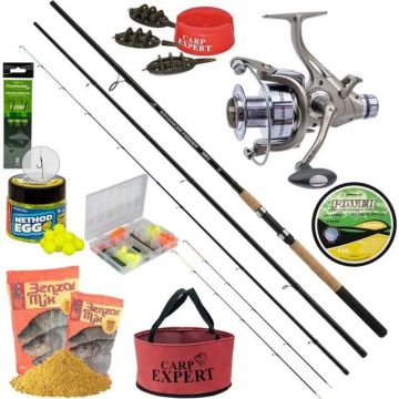 Combo Carp Expert Advancer Feeder Method, 3.90m, 50-100g, 3+3buc, Mulineta 6000 + Accesorii