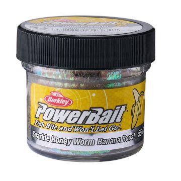 Viermi Berkley PowerBait Honey Worm, Natural, 55buc/cutie