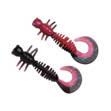 Larva Berkley Powerbait Power Curly, Salmon Egg Red/Black, 5cm, 10buc/plic