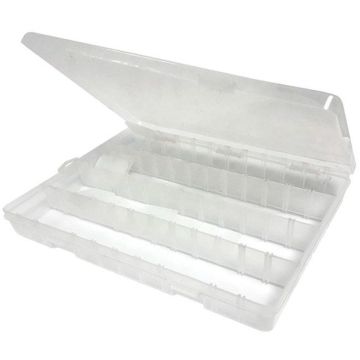 Cutie Formax Plastic, 35x22x4.5cm , Culoare Alb/Transparent
