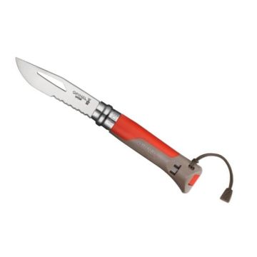 Briceag Opinel Nr.8 Outdoor Earth, Red/Grey, Lama 8.5cm