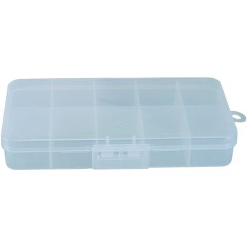 Cutie Formax Plastic, 13x6.5x2.5cm, Culoare Alb/Transparent