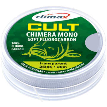 Fir Fluorocarbon Climax Cult Chimera Mono Soft Fluorocarbon, Transparent, 20m
