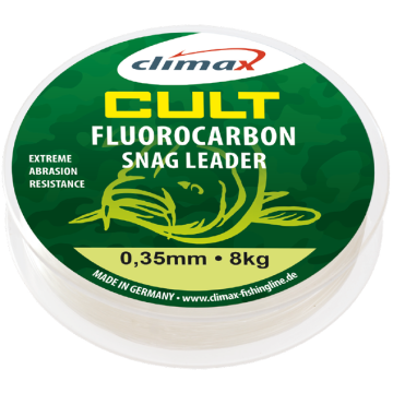 Fir Fluorocarbon Climax Cult Fluorocarbon Snag Leader, Transparent, 50m