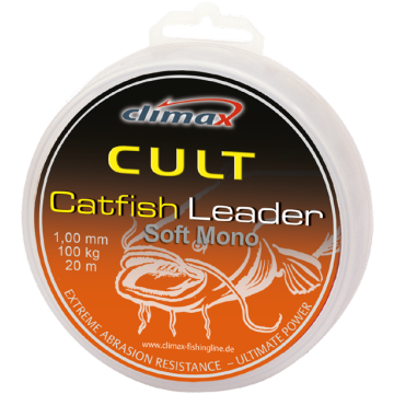 Fir Inaintas Monofilament Climax Cult Catfish Leader Soft Mono, 50m