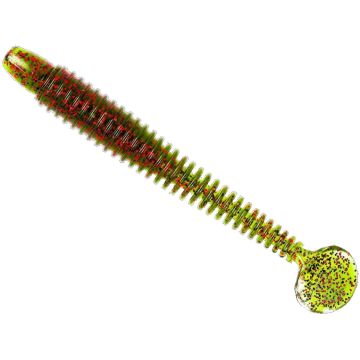 Shad Lunker City Swimmin' Ribster 4”, 144 Watermelon Red, 10cm, 10buc/blister
