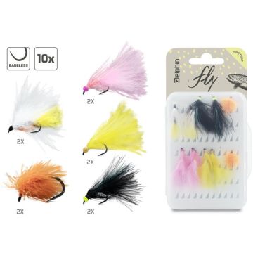 Set Muste Delphin Artificiale Fly, Pond Trout, 10buc
