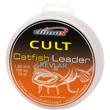 Fir Textil Inaintas Climax Cult Catfish Kevlar Leader, Olive Green, 20m