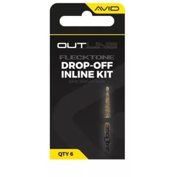 Kit Monturi Avid Carp Outline Flecktone Drop-Off Inline, 6buc/plic