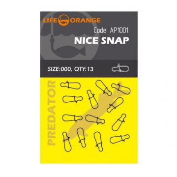 Agrafa Rapida Orange Nice Snap, Black Nickel, 13buc/plic