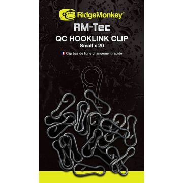 Agrafa Rapida RidgeMonkey RM-Tec Quick Change Hooklink Clip, 20buc/plic
