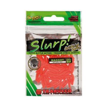 Viermi Artificiali Trabucco Slurp Bait Maggot, Natural Red, 50buc/plic