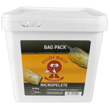Bag Pack Dudi Bait Micropelete, 2.5kg Amestec de Micropelete + 1 Flacon 250ml Atractant Lichid