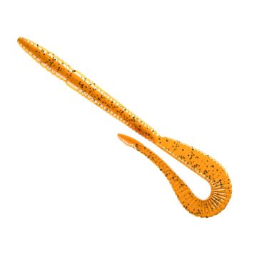 Grub Libra Lures Bass Crazy Tail Worm, Culoare Hot Orange, 14cm, 8buc/plic