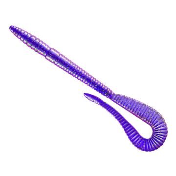 Grub Libra Lures Bass Crazy Tail Worm, Purple, 14cm, 8buc/plic