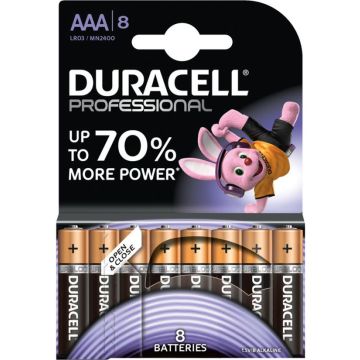 Baterie Alcalina Duracell Professional LR3 (AAA), 8buc/blister
