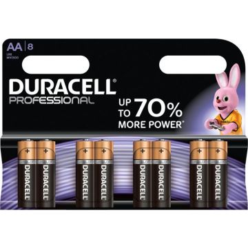 Baterie Alcalina Duracell Professional LR6 (AA), 8buc/blister