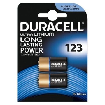 Baterie Duracell Lithium CR123A, 2buc/blister
