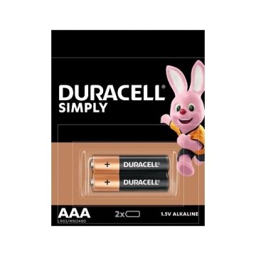 Baterie Duracell Simply LR03 (AAA) 1.5V, 2buc/blister