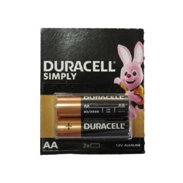Baterie Duracell Simply LR6 (AA) 1.5V, 2buc/blister