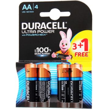 Baterie Duracell Ultra Power LR6 (AA) 1.5V, 4buc/blister