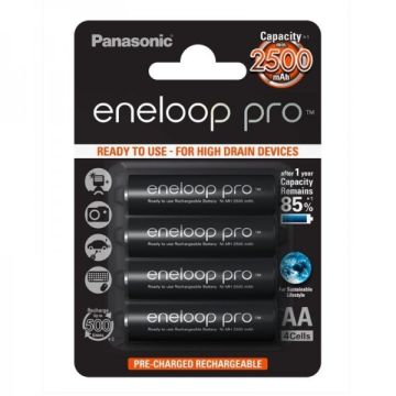 Baterie Panasonic Eneloop Pro 2500mAh AA, 4buc/blister