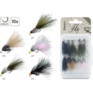 Set Muste Delphin Artificiale Fly, Wild Trout, 10buc