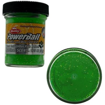 Pasta Flotanta Berkley PowerBait Natural Glitter Trout Bait, Spring Green