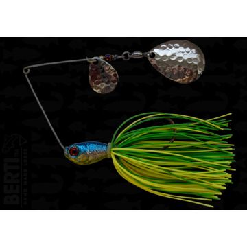 Bertilure Spinnerbait Colorado Nr.2 Colorado Deep Cup 14g Skirt Siliconic Lime - Chartreuse