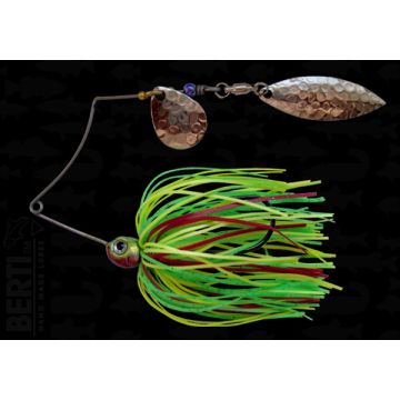 Bertilure Spinnerbait Shallow Killer Colorado-Salcie 7g Skirt Siliconic Fire Tiger