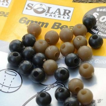 Bilute Antisoc Solar Rubber Beads, 6mm, 20buc/cutie