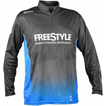 Bluza Spro Freestyle Tournament Long Sleeved Jersey, Black & Blue