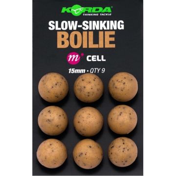 Boilies Artificial Korda Artificial Slow-Sinking Boilie, 15mm, 9buc/plic