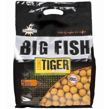 Boilies Fiert Dynamite Baits Big Fish Sweet Tiger & Corn, 5kg