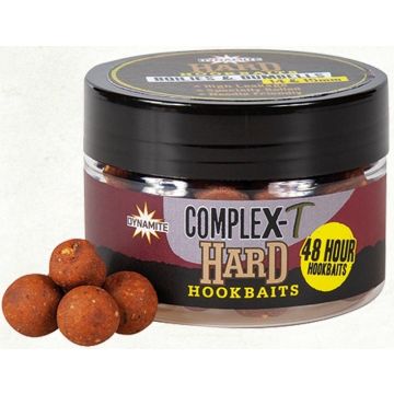 Boilies de Carlig Dynamite Baits CompleX-T Hard Hookbaits, 14mm Boilies/15mm Dumbells