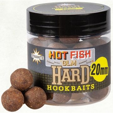 Boilies de Carlig Dynamite Baits Hot Fish & GLM Hard Hookbaits, 20mm