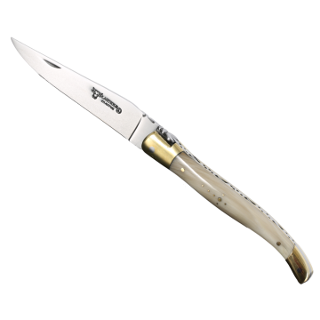 Briceag Laguiole en Aubrac Classic Pocket Knife, Buffalo Horn, 12cm, White