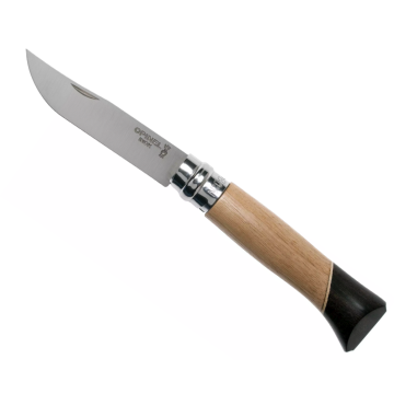 Briceag Opinel Nr.08 Atelier Limited Edition Pocket Knife + Cutie Cadou, EbonyWalnutMaple Wood, BlackBrown