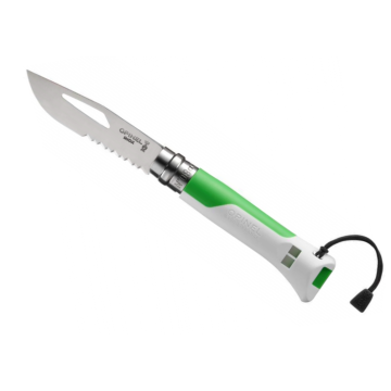 Briceag Opinel Nr.08 Outdoor Earth Fluo, GreenWhite